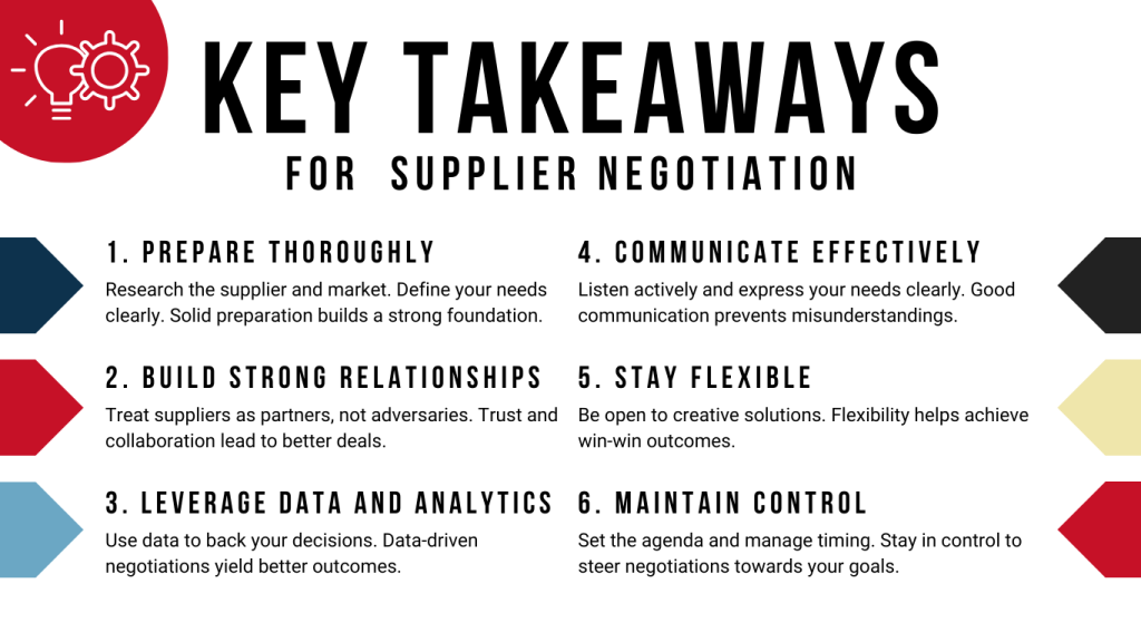 Key takeaways for supplier negotiation